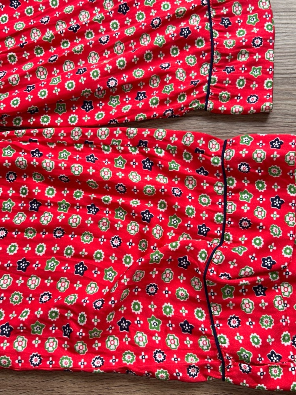 aerie Red Floral Wide-Legged lounge pants